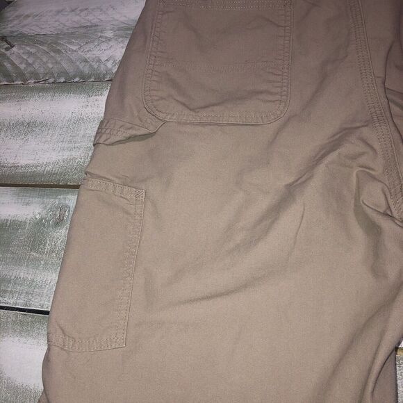 Carhartt Cargo Shorts Mens 40x10.5 Beige Rugged Flex Rigby Relaxed Fit - Picture 6 of 7